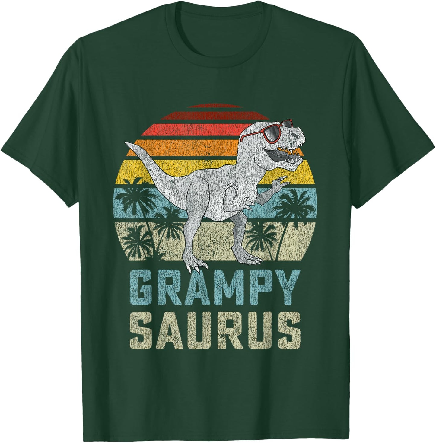 Grampysaurus T Rex Dinosaur Grampy Saurus Family Matching T-Shirt - T-Shirt | Forest