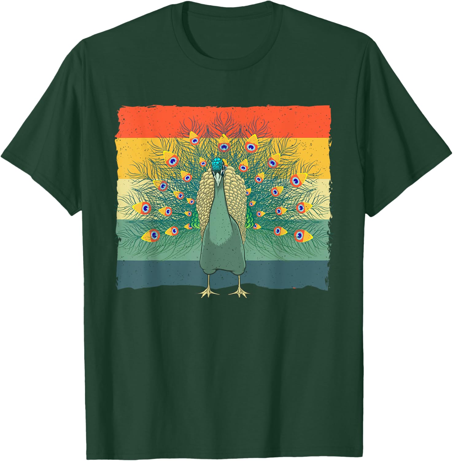 Cool Peacock Design Women Kids Vintage Peacock Lover T-Shirt - T-Shirt | Forest
