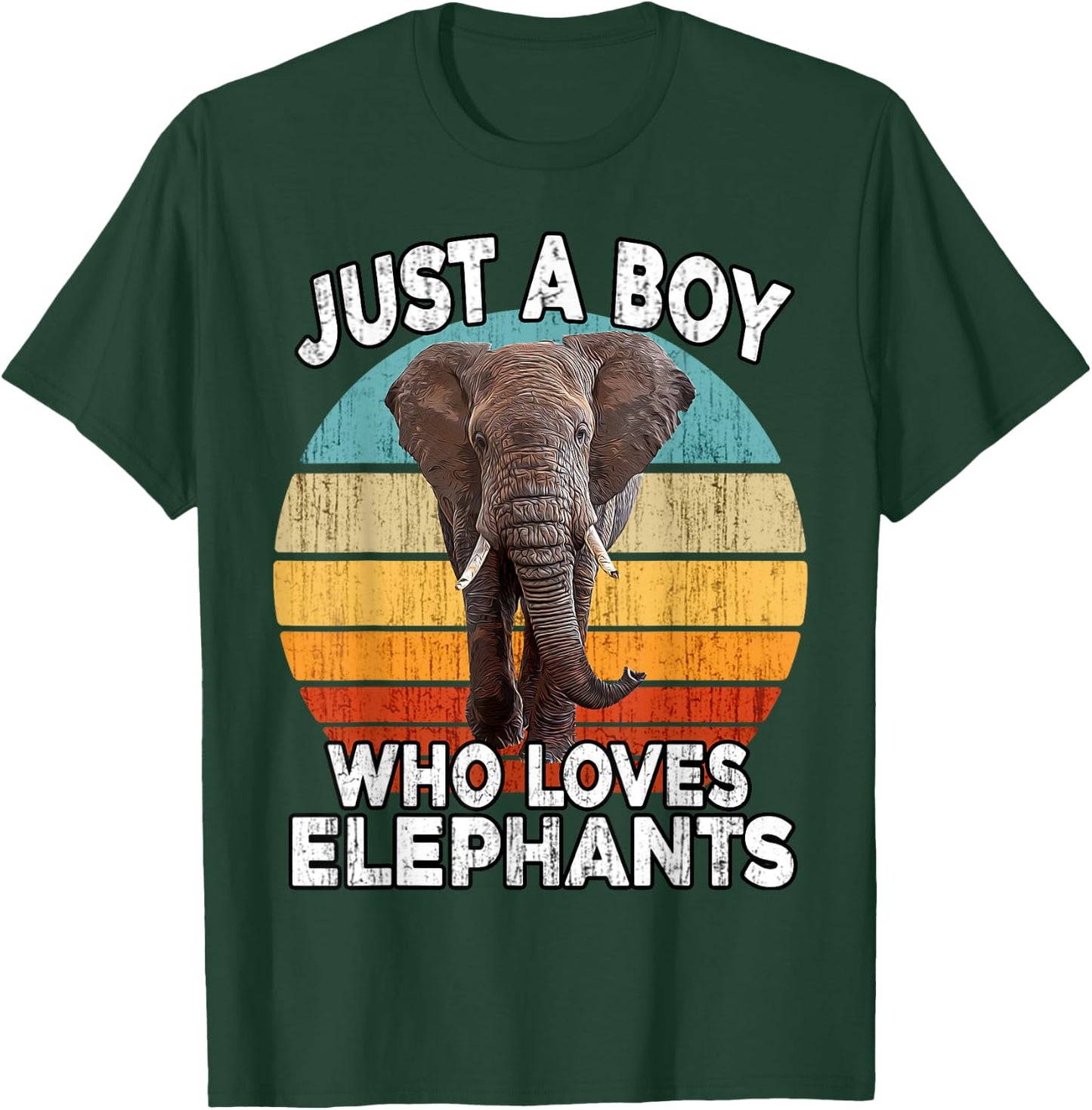 Funny Elephant Lovers - Just A Boy Who Loves Elephants T-Shirt - T-Shirt | Forest