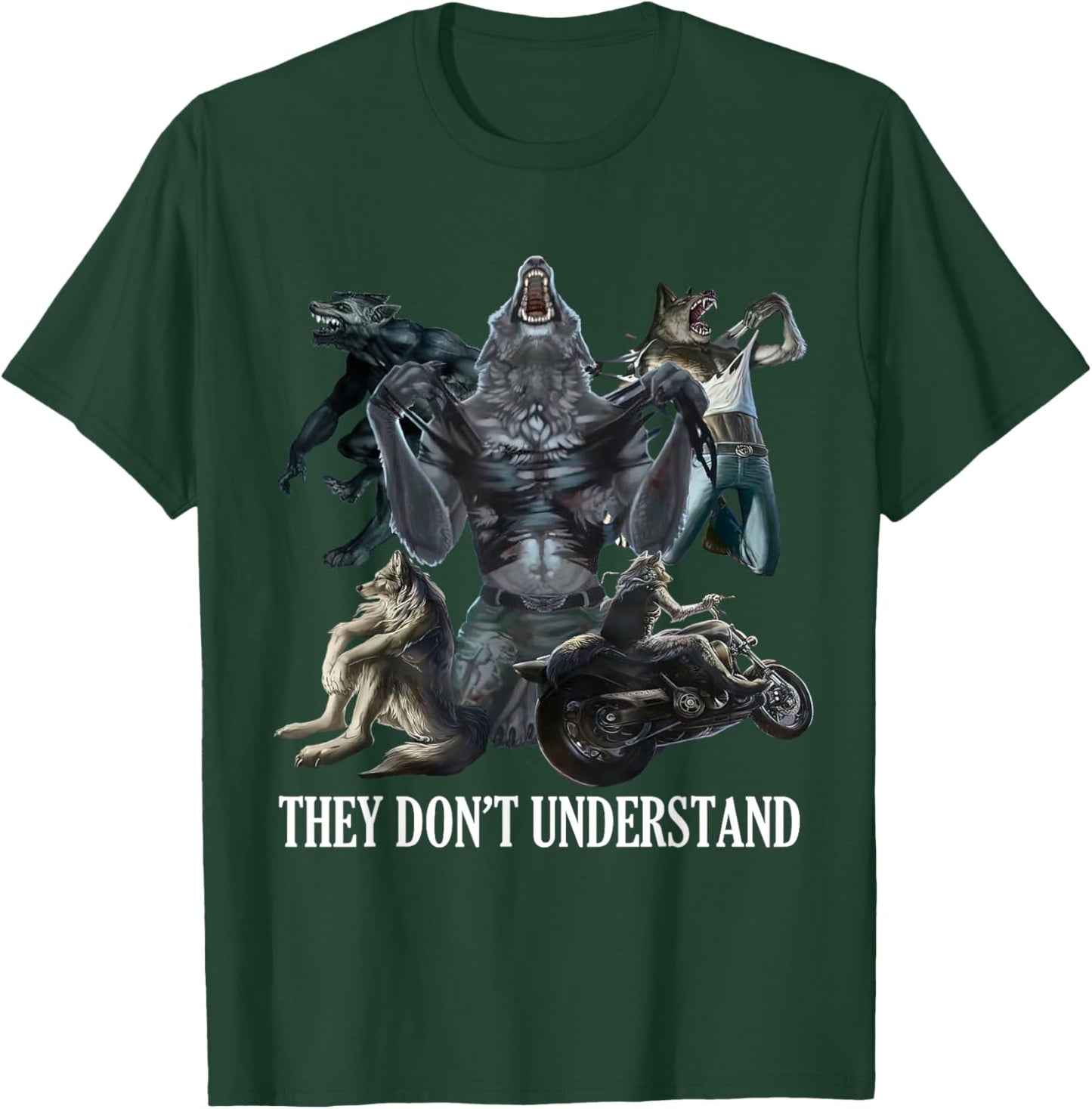 They Don’t Understand Alpha Wolf - Unhinged Sigma Wolf Meme T-Shirt - T-Shirt | Forest