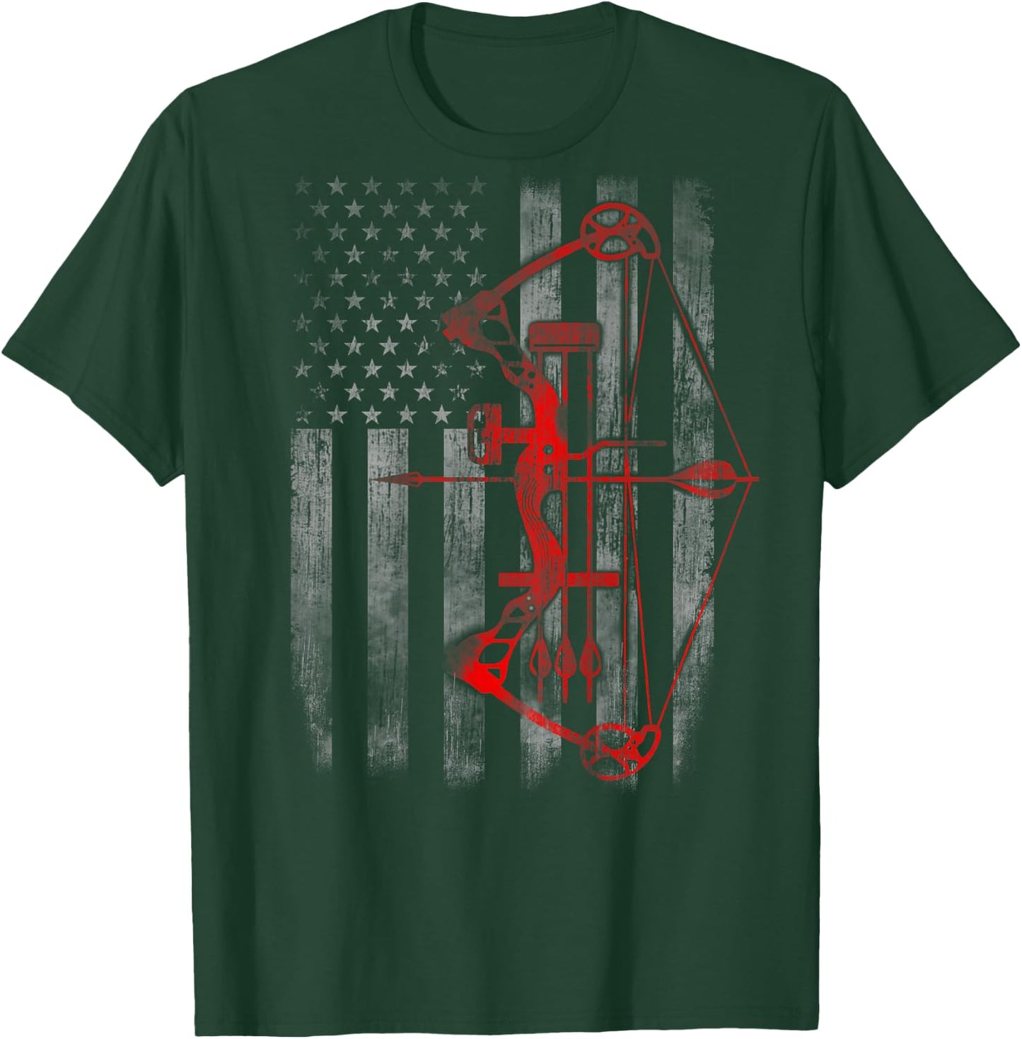Bow Hunting Flag Archery T-Shirt - T-Shirt | Forest