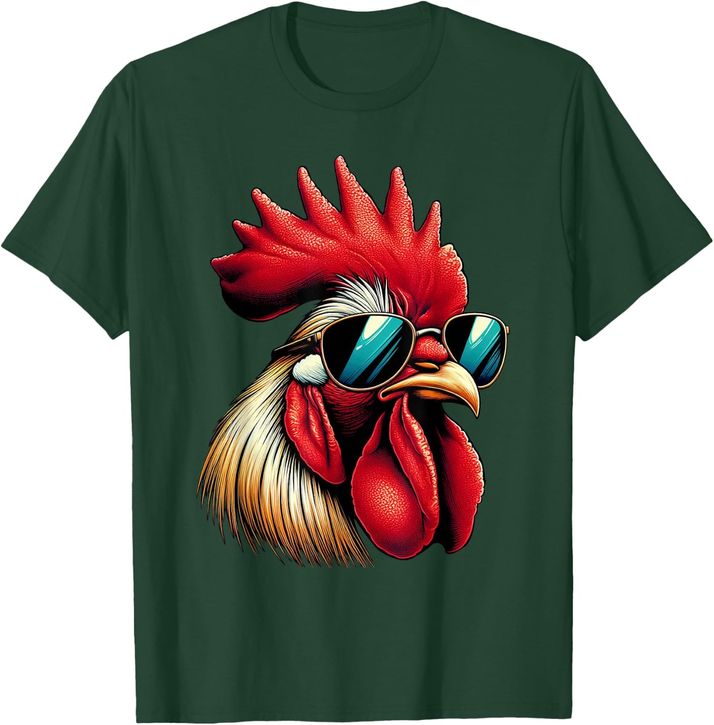 Cool Rooster Design Women Kids Chicken Rooster Lover T-Shirt - T-Shirt | Forest