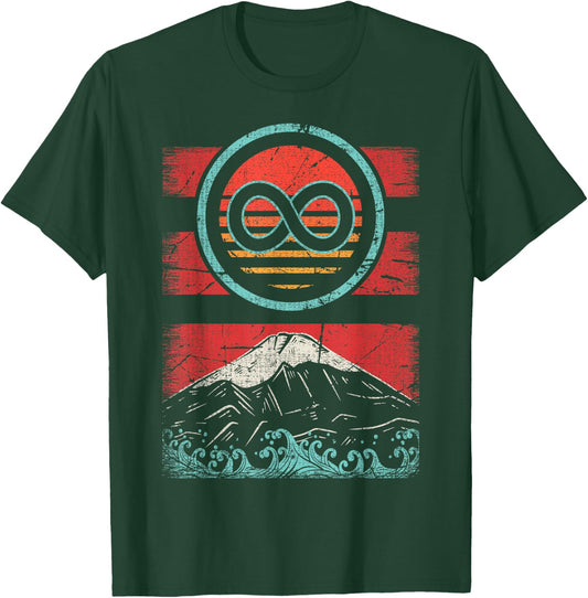 Infinity Symbol Retro Vintage 80s Style Gift T-Shirt - T-Shirt | Forest