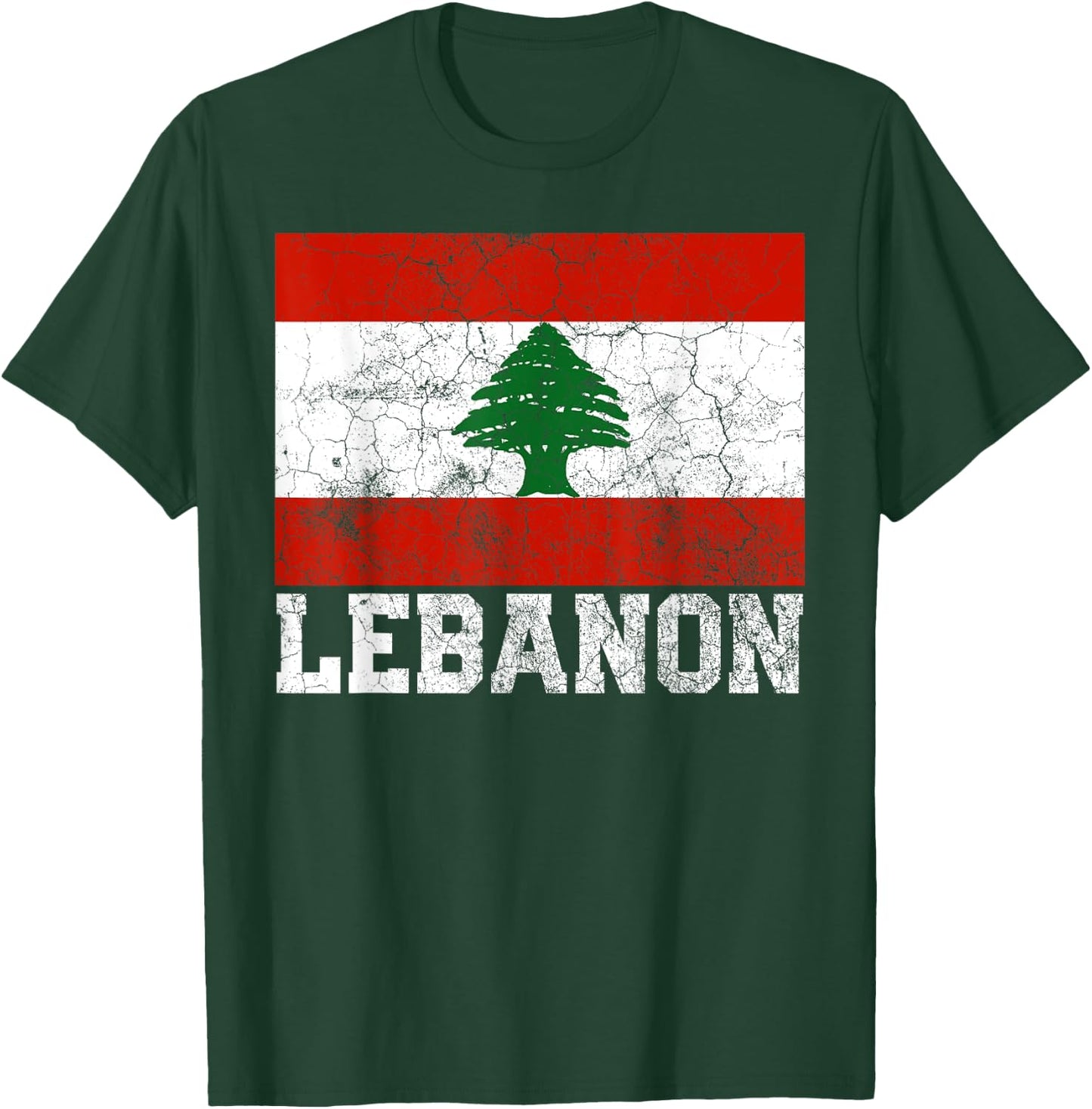 Lebanon Lebanese Flag Pride Family Roots Men Women Gift T-Shirt - T-Shirt | Forest