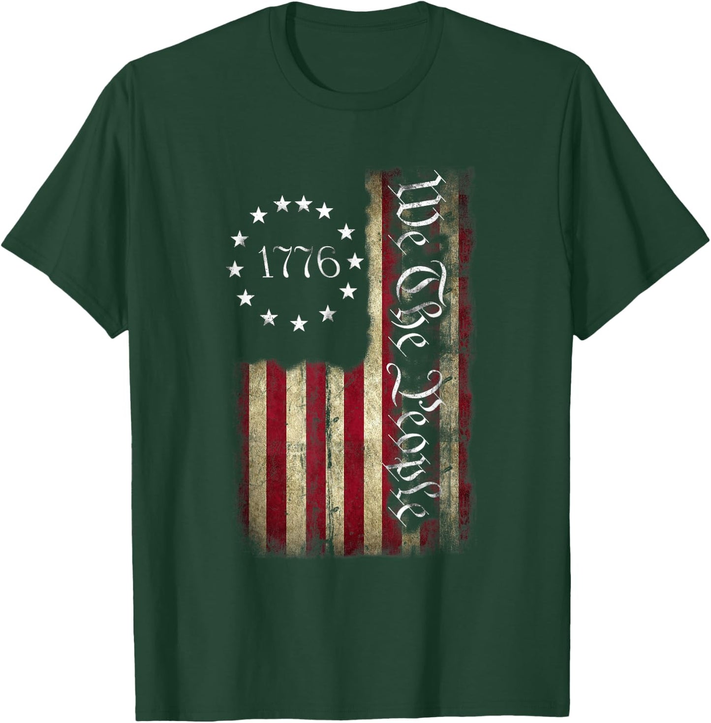 1776 We The People Patriotic American Constitution T-Shirt - T-Shirt | Forest