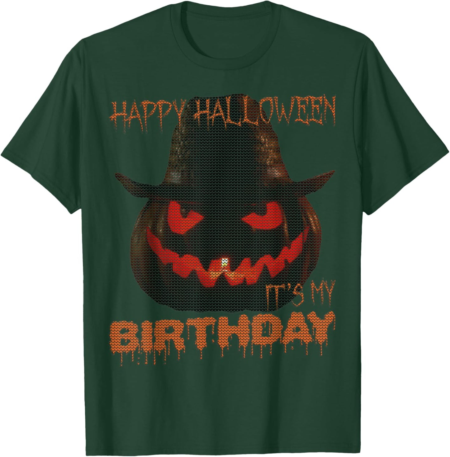 Happy Halloween My Birthday Jack-O-Lantern Ugly Halloween T-Shirt - T-Shirt | Forest