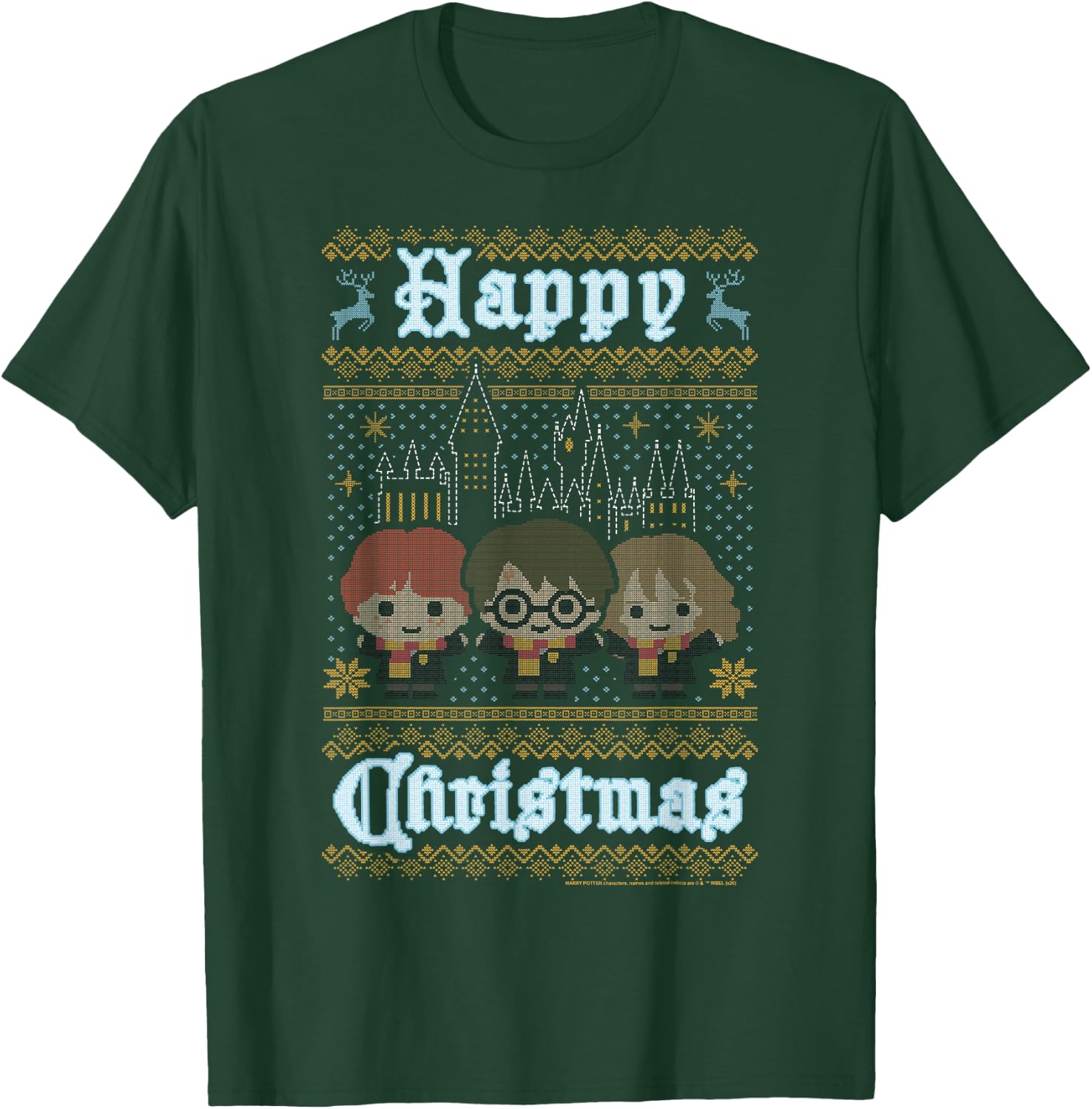 Harry Potter Happy Christmas Chibi Ugly Sweater T-Shirt - T-Shirt | Forest
