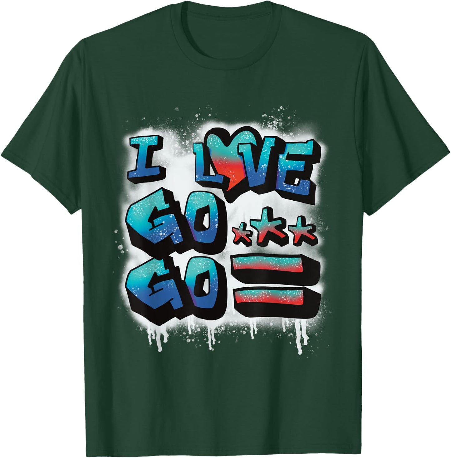 A Cool Graffiti I Love Go-Go Gift DC natives T-Shirt - T-Shirt | Forest