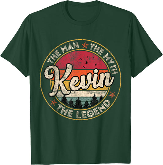 Kevin The Man The Myth The Legend Personalized Name T-Shirt - T-Shirt | Forest