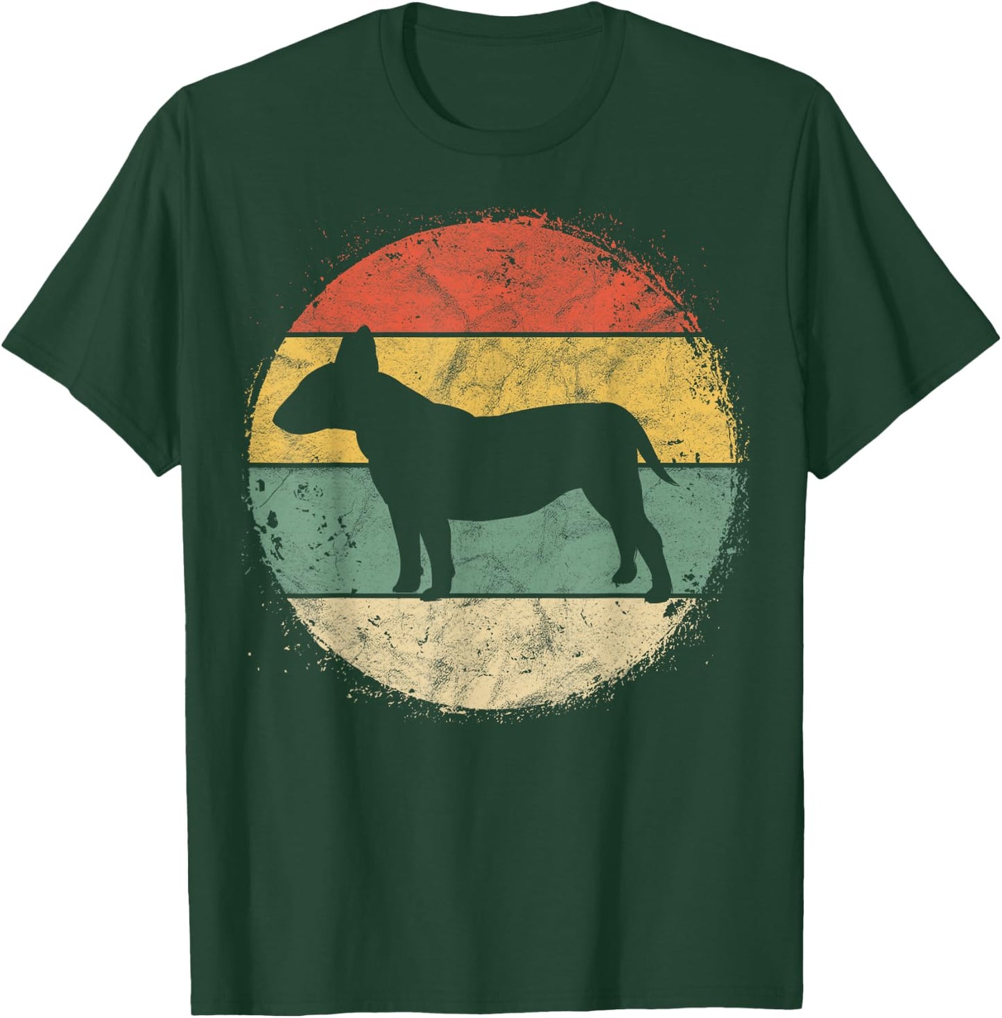 Circular Retro Bull Terrier Owner Bully Parents Dog Mom T-Shirt - T-Shirt | Forest