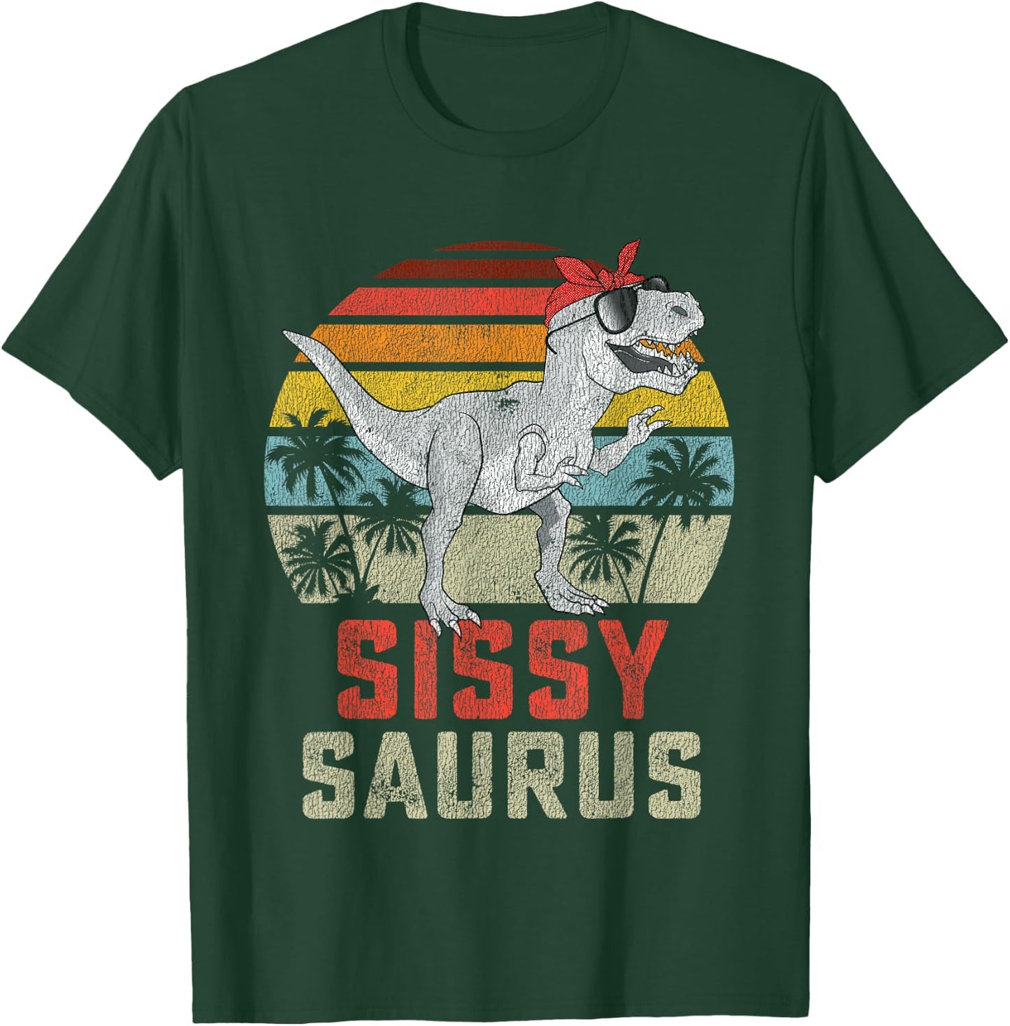 Sissysaurus T Rex Dinosaur Sissy Saurus Girl Family T-Shirt - T-Shirt | Forest