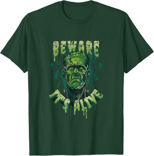 Beware It's Alive Frankenstein's Monster Halloween T-Shirt - T-Shirt | Forest