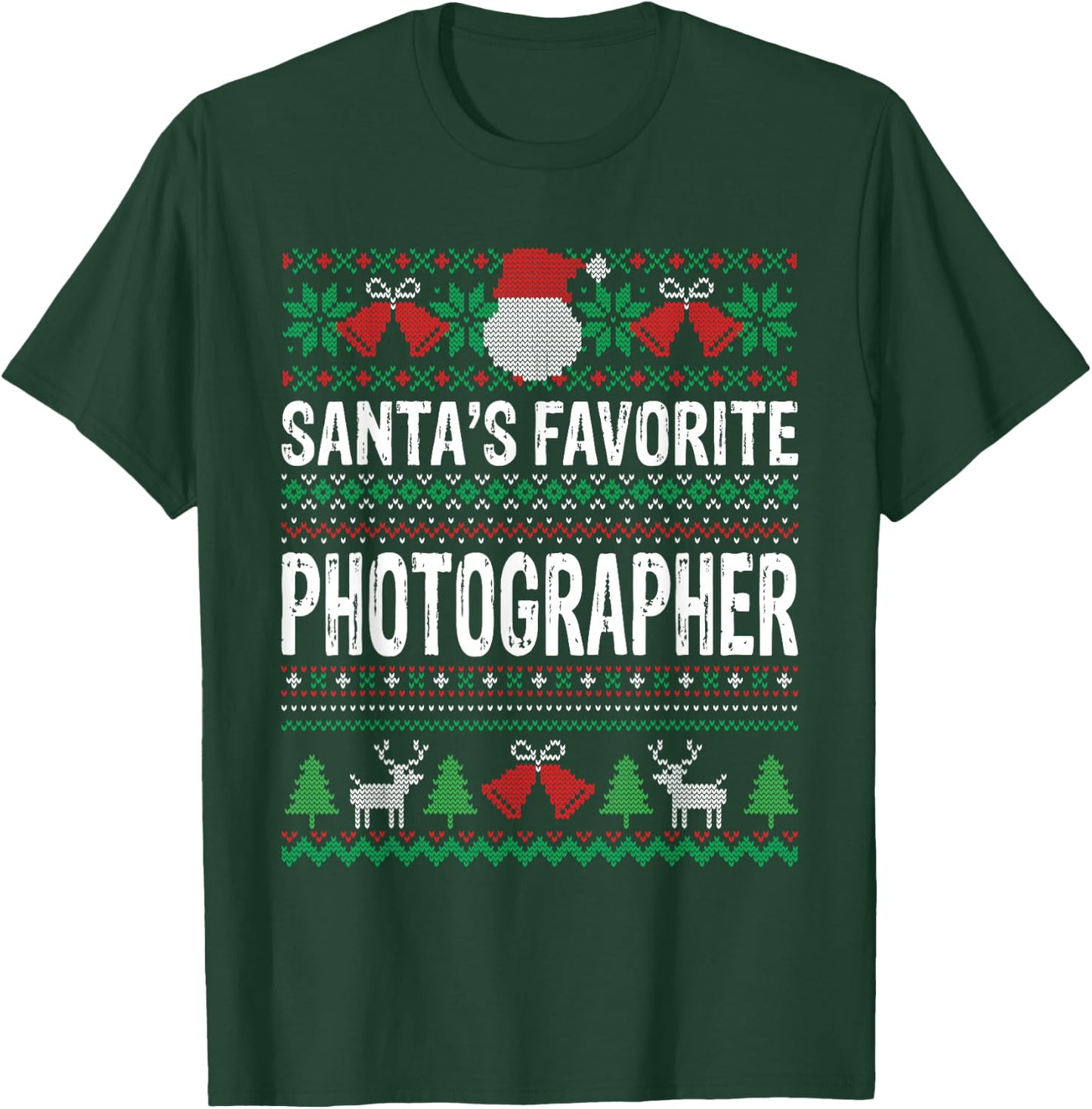 Photographer Christmas Santa's Favorite Photographer T-Shirt - T-Shirt | Forest