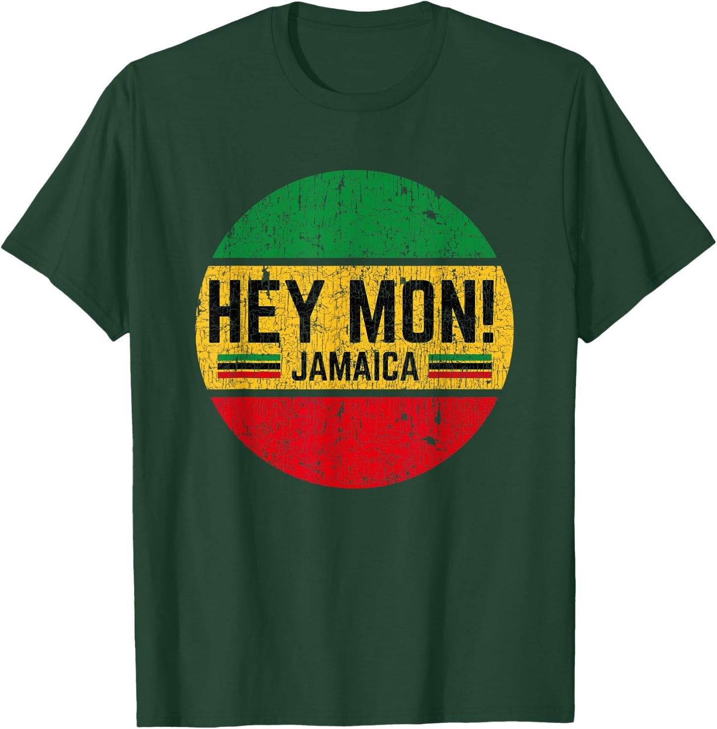 Hey Mon Jamaica Vintage T-Shirt - T-Shirt | Forest