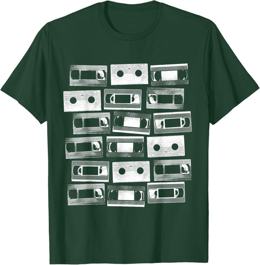 VHS Cassette Tapes 1980s VCR Video Retro Movies T-Shirt - T-Shirt | Forest