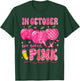 In October We Wear Pink Apple Teacher Leopard Breast Cancer T-Shirt - T-Shirt | Forest