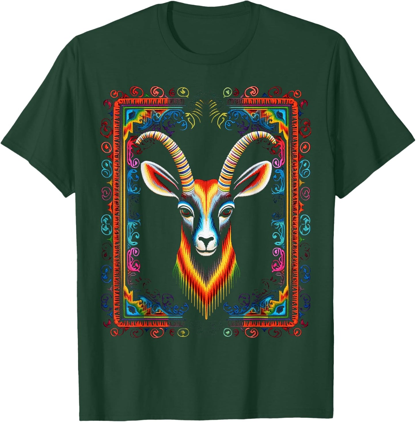 Deer Abstract Art Colorful Animal Abstract Graphic Deer T-Shirt - T-Shirt | Forest