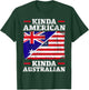 Kinda American Kinda Australian America Australia USA T-Shirt - T-Shirt | Forest