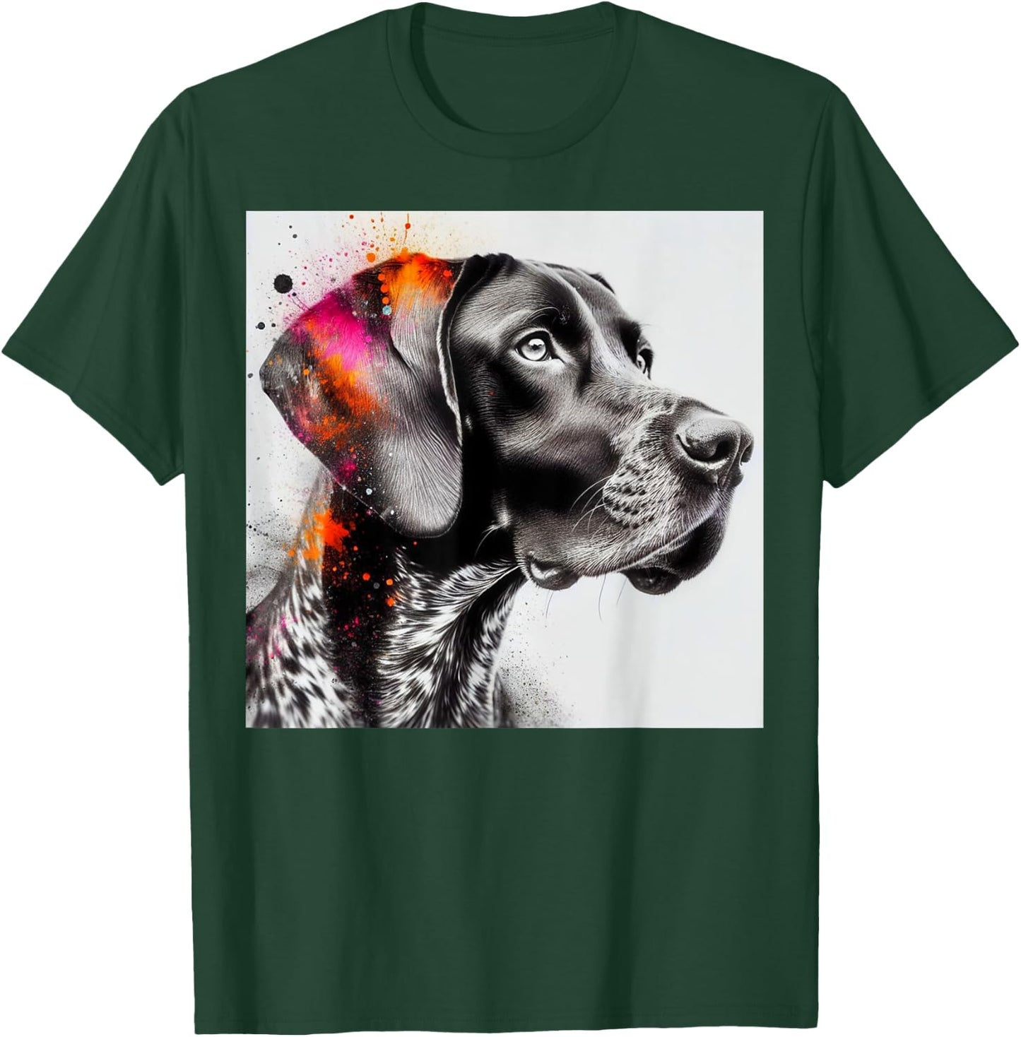 Vibrant Pointer Essence, German Shorthaired Pointer T-Shirt - T-Shirt | Forest