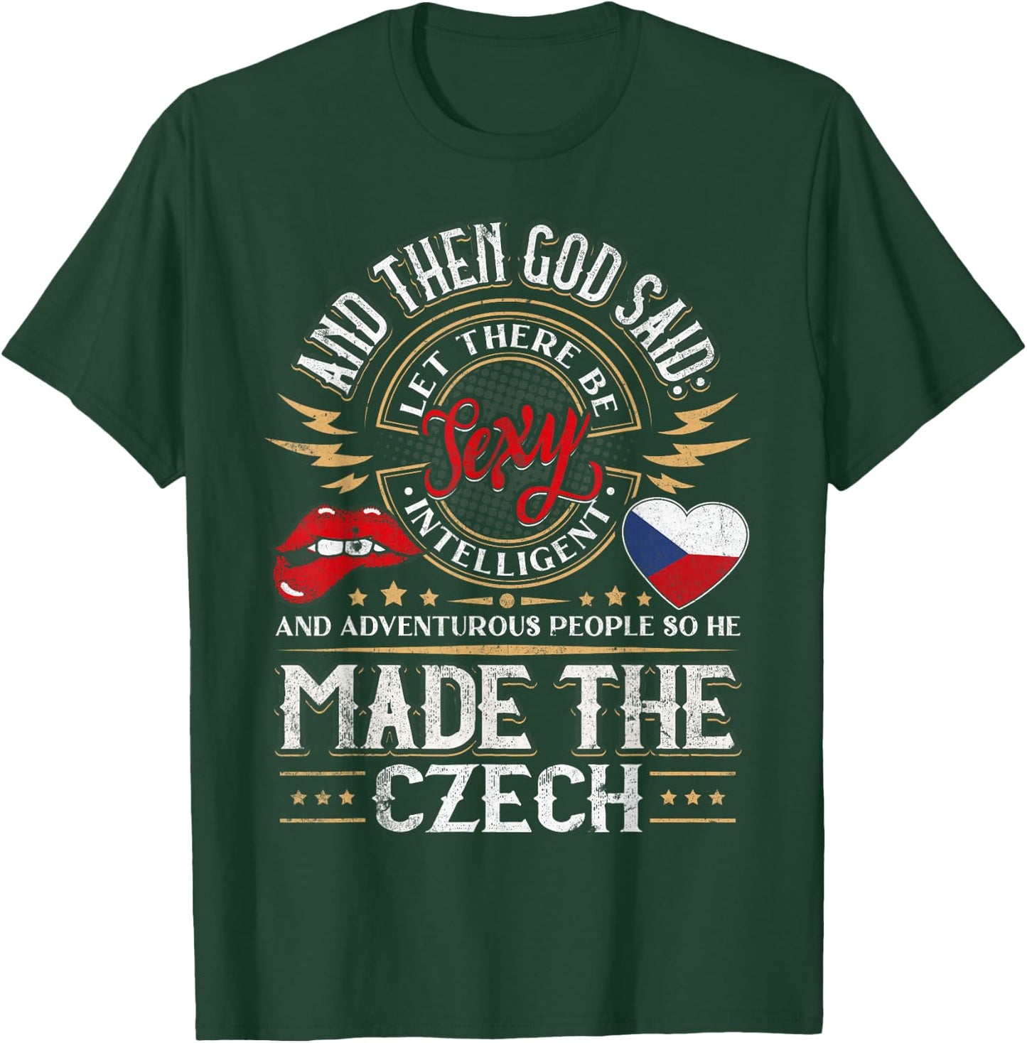Czech Republic Flag Souvenirs for Czechs Men & Women T-Shirt - T-Shirt | Forest