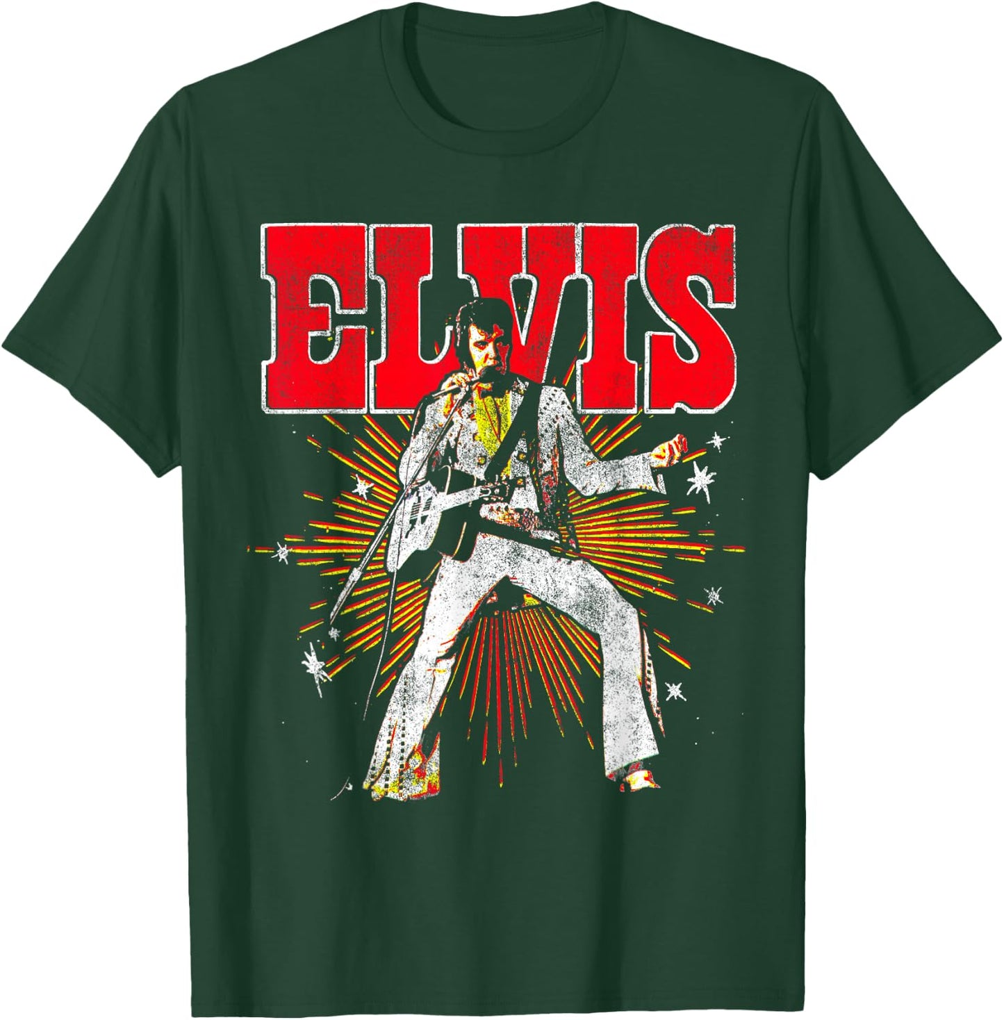 Elvis Presley Official Retro Short Sleeve T-Shirt - T-Shirt | Forest