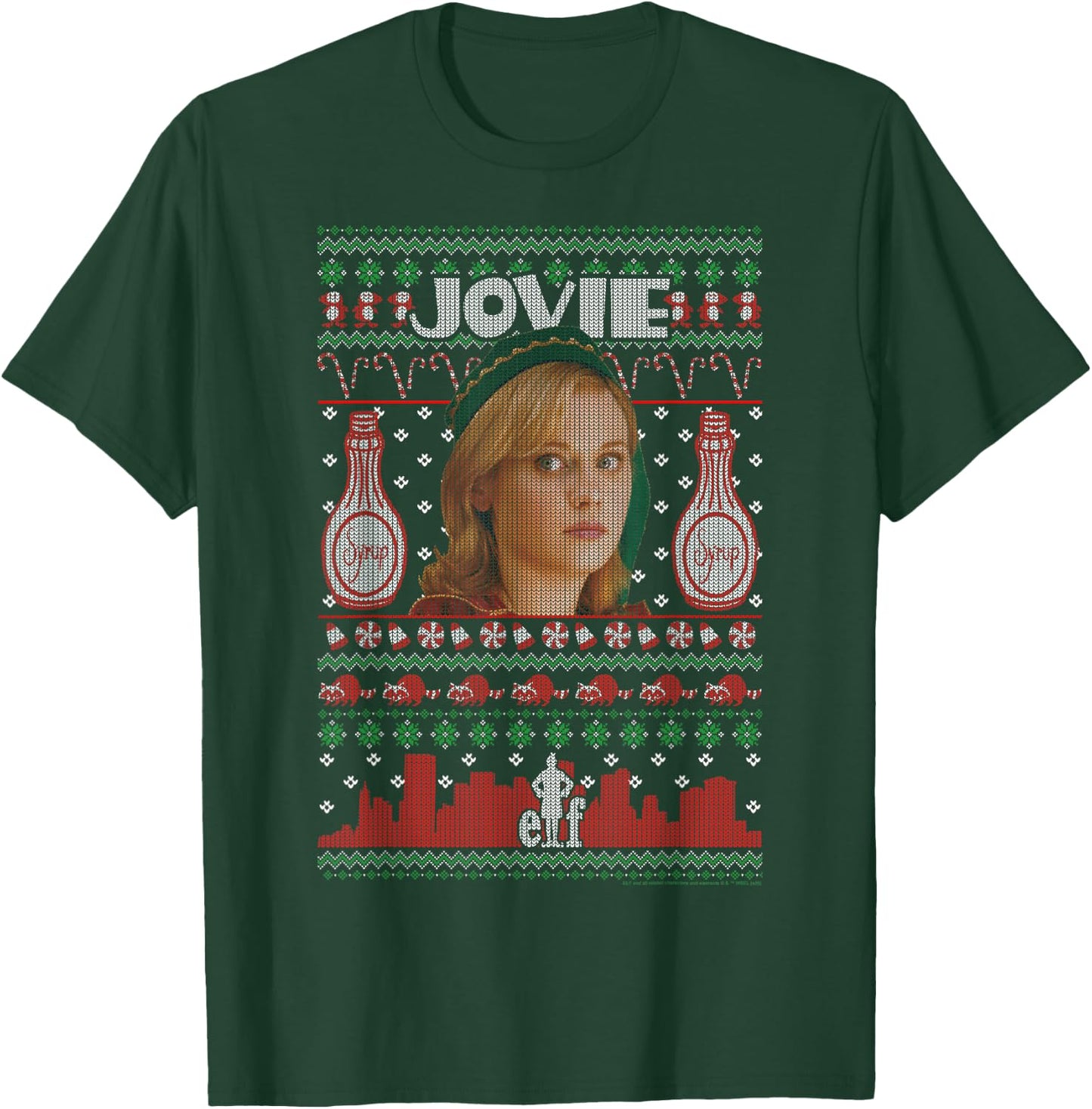 Elf Jovie Ugly Christmas Sweater T-Shirt - T-Shirt | Forest