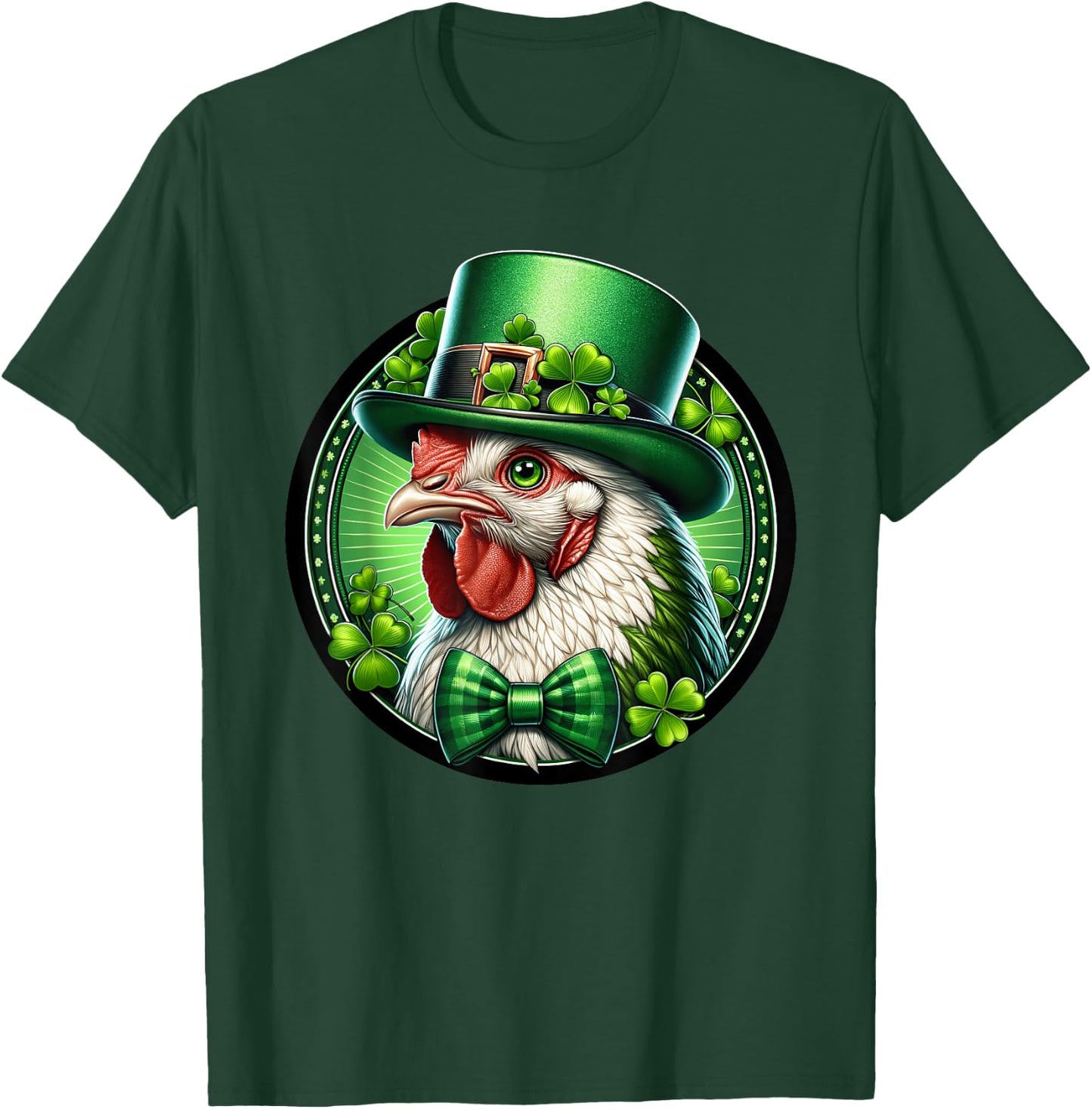 Leprechaun Chicken Leprecat St Patricks Day Kids Men Women T-Shirt - T-Shirt | Forest