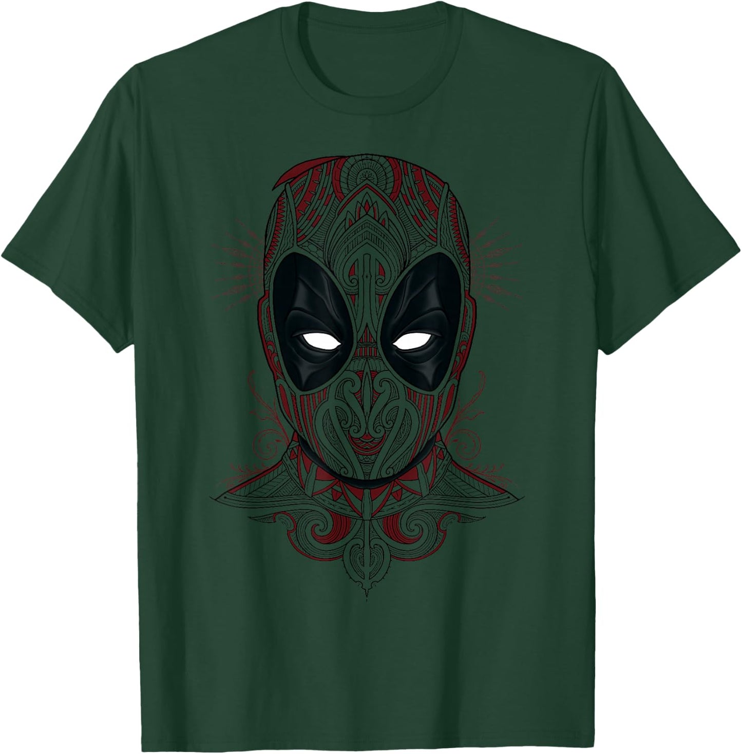 Marvel Deadpool Line Art Mask T-Shirt - T-Shirt | Forest