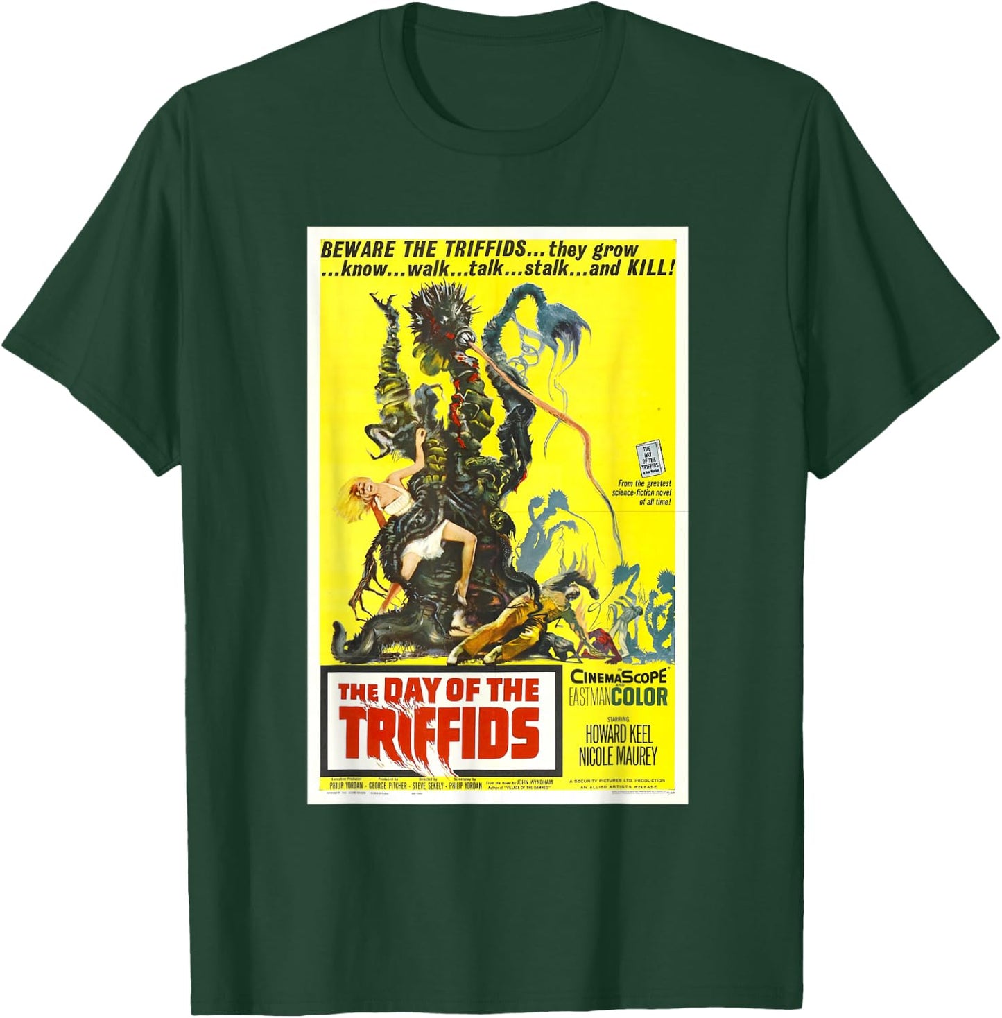 The Day of the Triffids, Sci-fi vintage movie monster poster T-Shirt - T-Shirt | Forest
