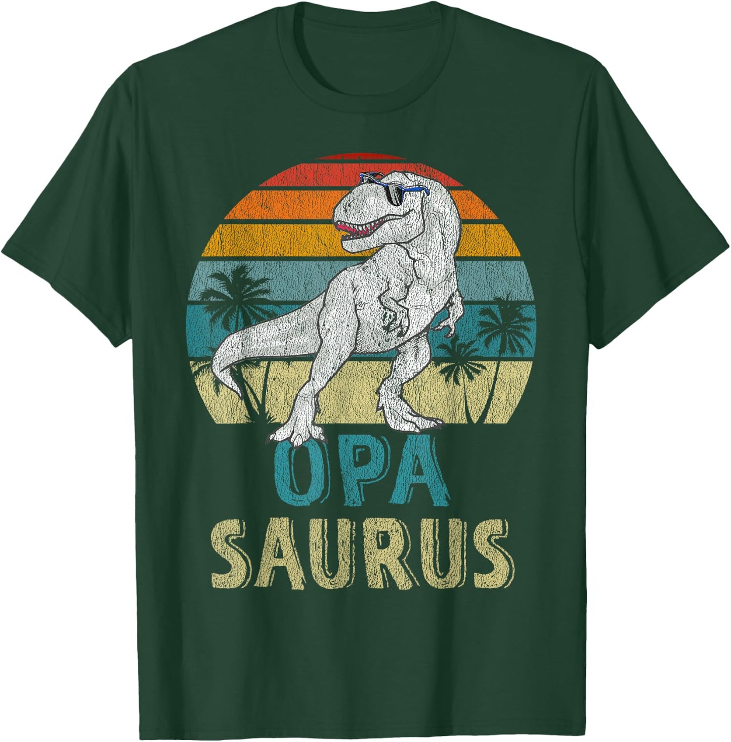 Opasaurus T Rex Dinosaur Opa Saurus Family Matching T-Shirt - T-Shirt | Forest