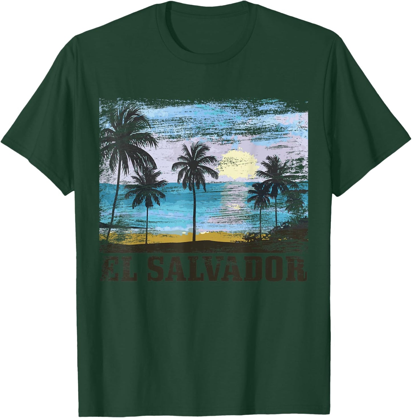 El Salvador Vintage Surfer Salvadorian Beach Souvenir T-Shirt - T-Shirt | Forest
