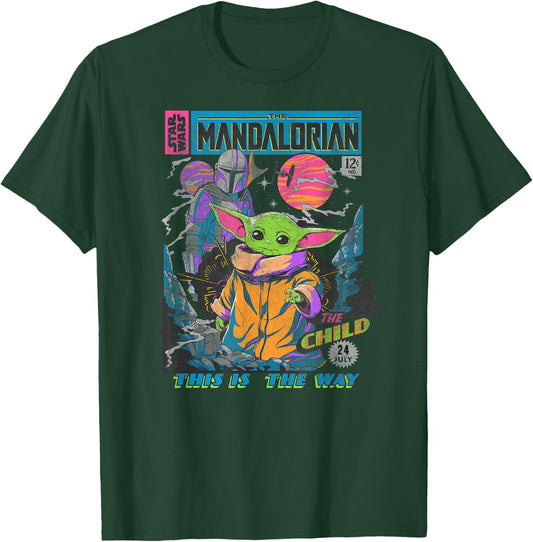 Star Wars: The Mandalorian The Child Comic Book T-Shirt - T-Shirt | Forest