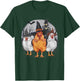 Funny Halloween Chickens Witch Spooky Season T-Shirt - T-Shirt | Forest