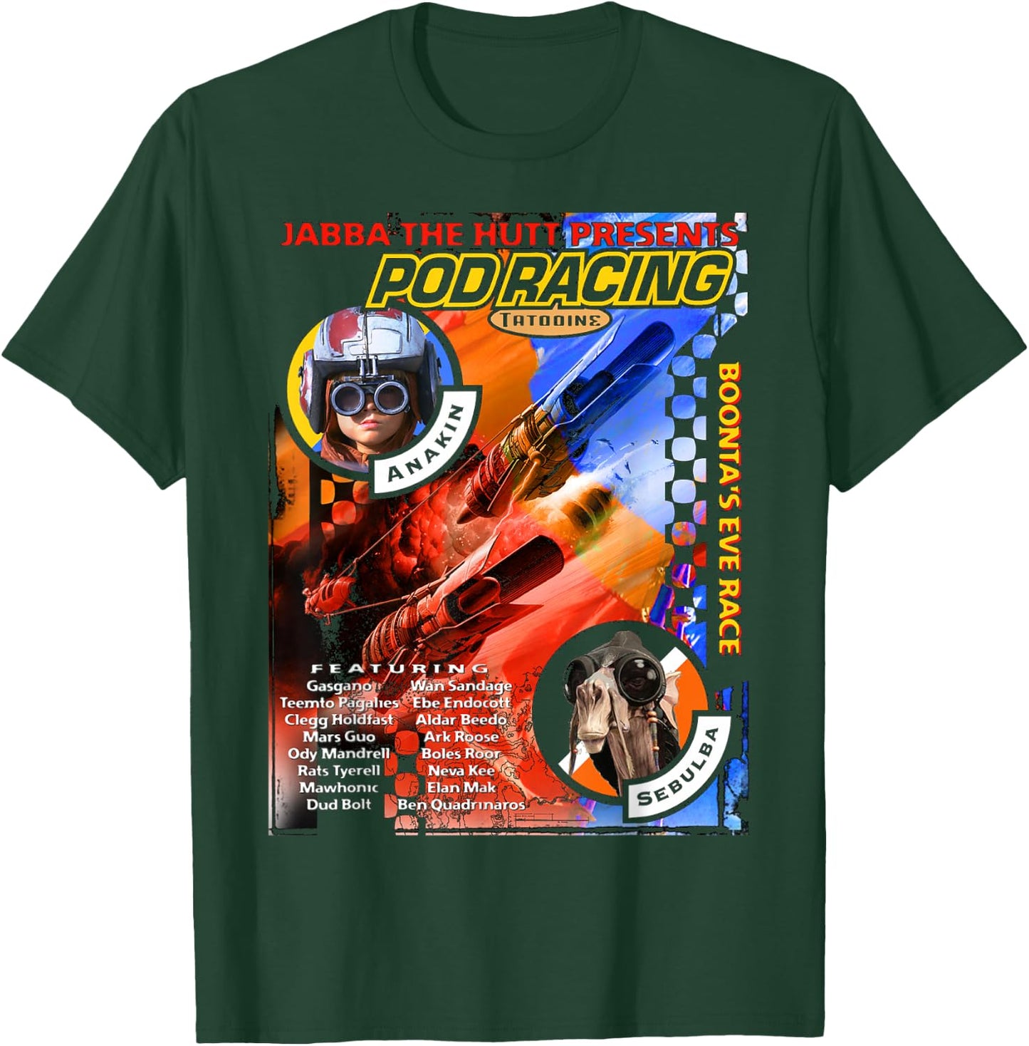 Star Wars Jabba Presents Podracing Poster T-Shirt - T-Shirt | Forest