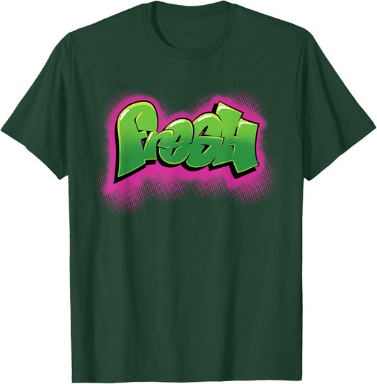 4theeCulture 90s Hiphop Graffiti - Classic Fit, , Short Sleeve, Adult, Black T-Shirt - T-Shirt | Forest