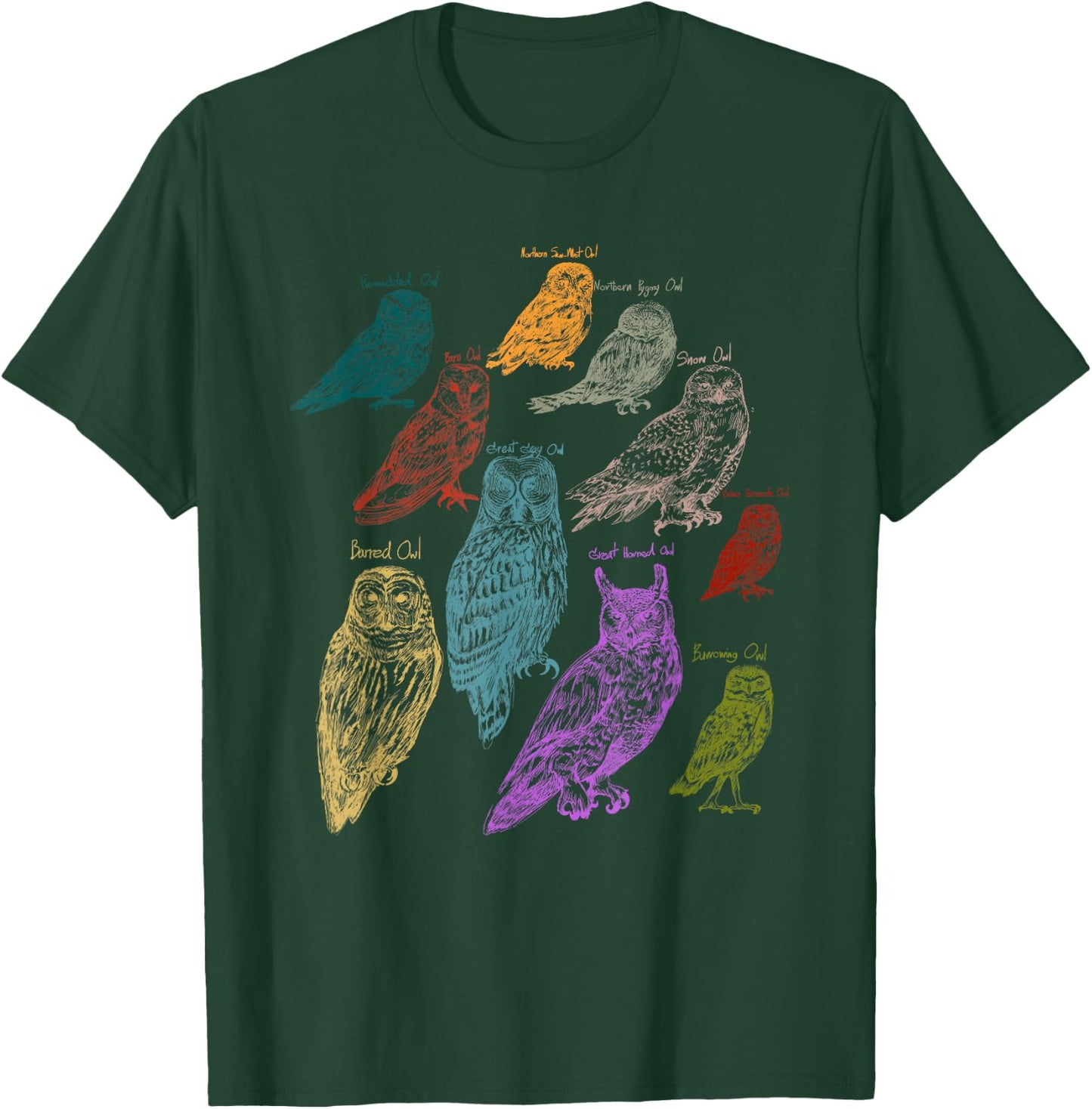 Forest Owl Breed Ornithologist Gift Owl T-Shirt - T-Shirt | Forest