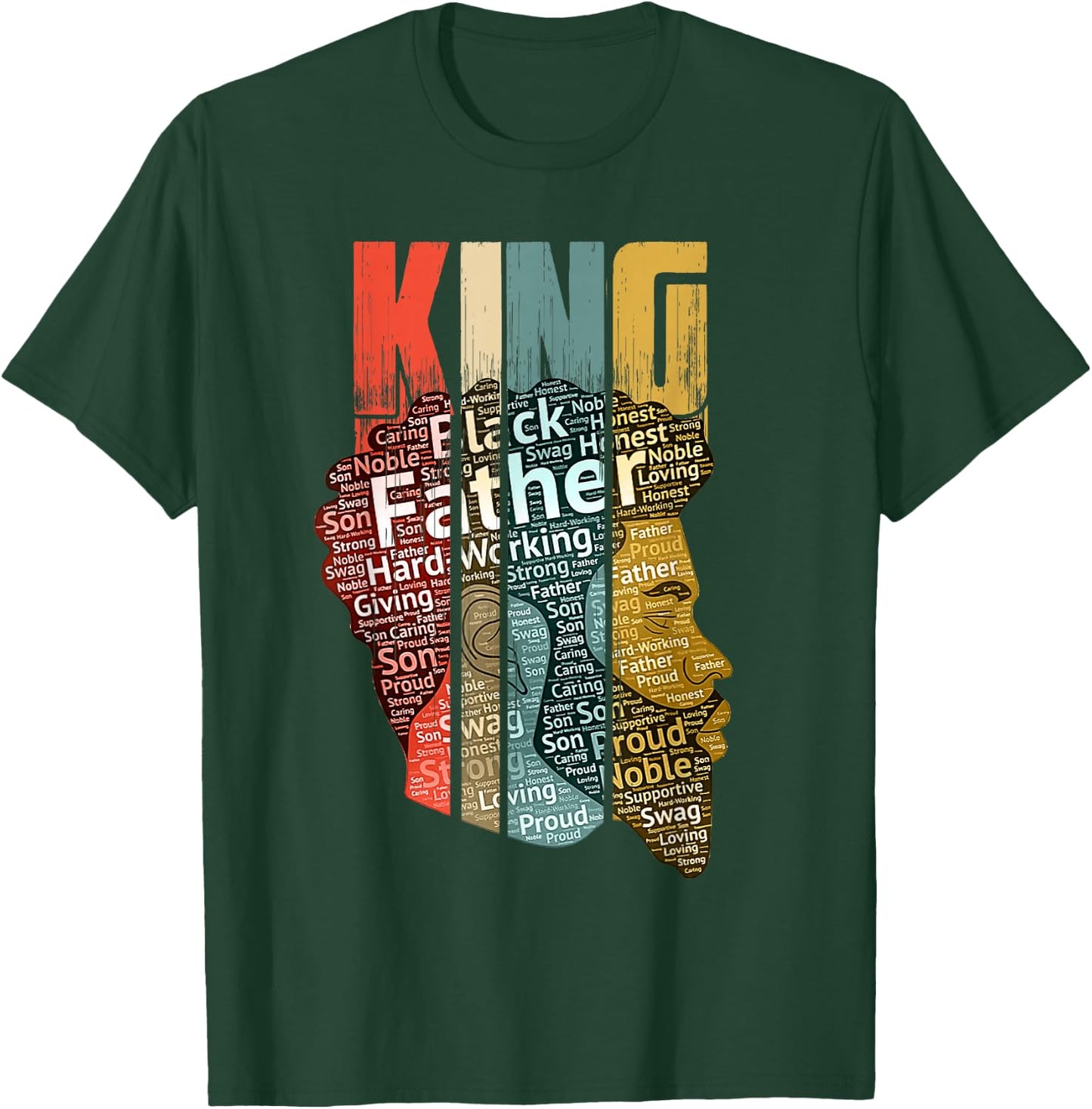 Strong Black King t Shirt African American Natural Afro T-Shirt - T-Shirt | Forest