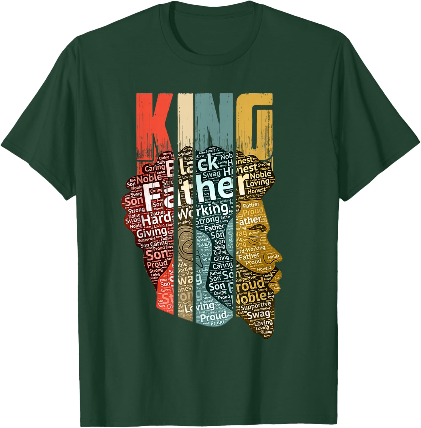 Strong Black King t Shirt African American Natural Afro T-Shirt - T-Shirt | Forest
