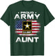 Proud Army Aunt With American Flag For Veteran Gift T-Shirt - T-Shirt | Forest