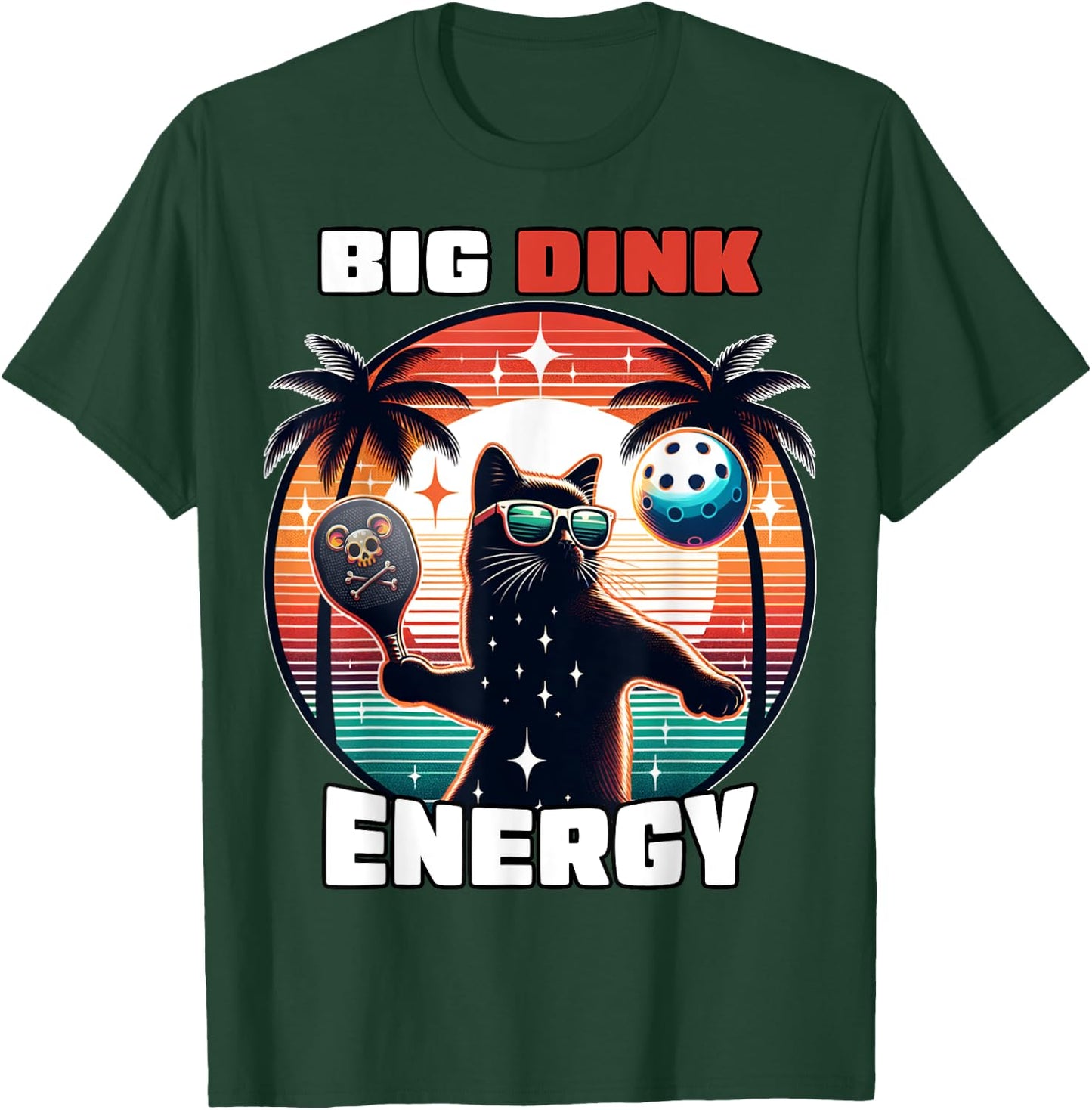 Big Dink Energy Funny Pickleball Shirt Women Kids T-Shirt - T-Shirt | Forest