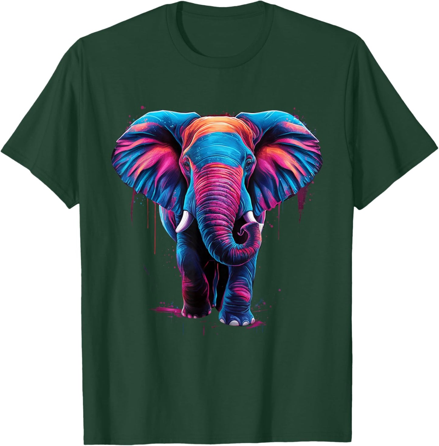 Elephant Colorful Pop Art Elephant Lovers T-Shirt - T-Shirt | Forest