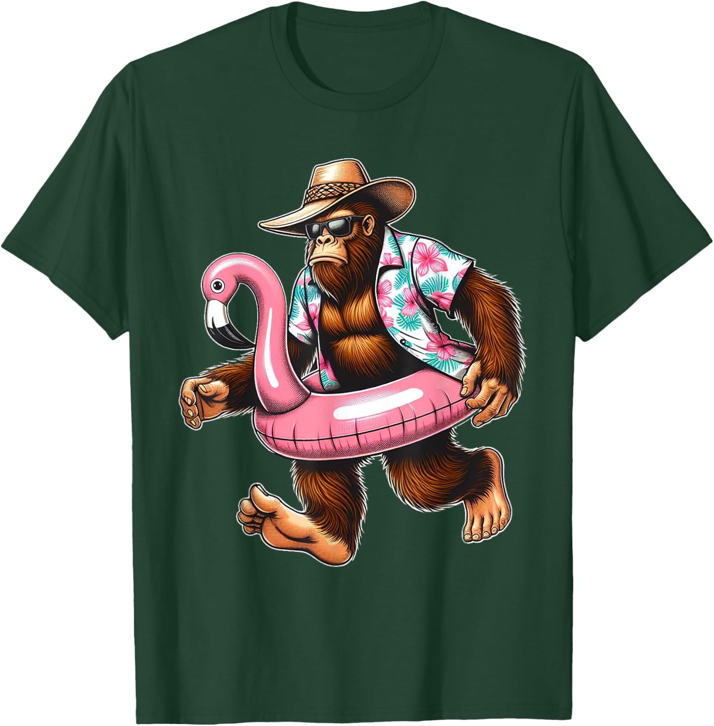 Bigfoot Hawaiian Shirts Sasquatch Kids Hawaiian Bigfoot T-Shirt - T-Shirt | Forest