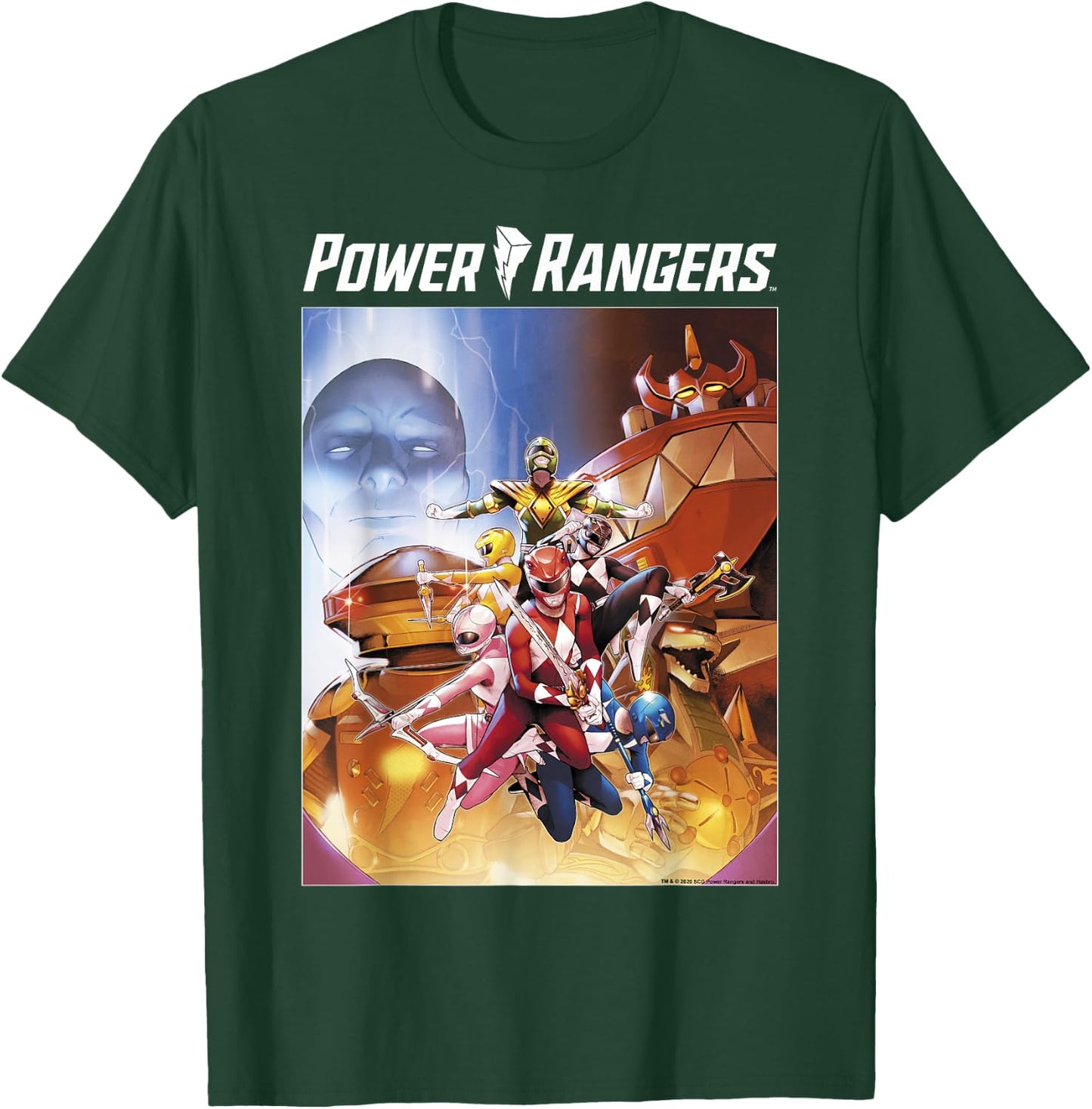 Power Rangers Rainbow Color Action Group Shot Poster T-Shirt - T-Shirt | Forest