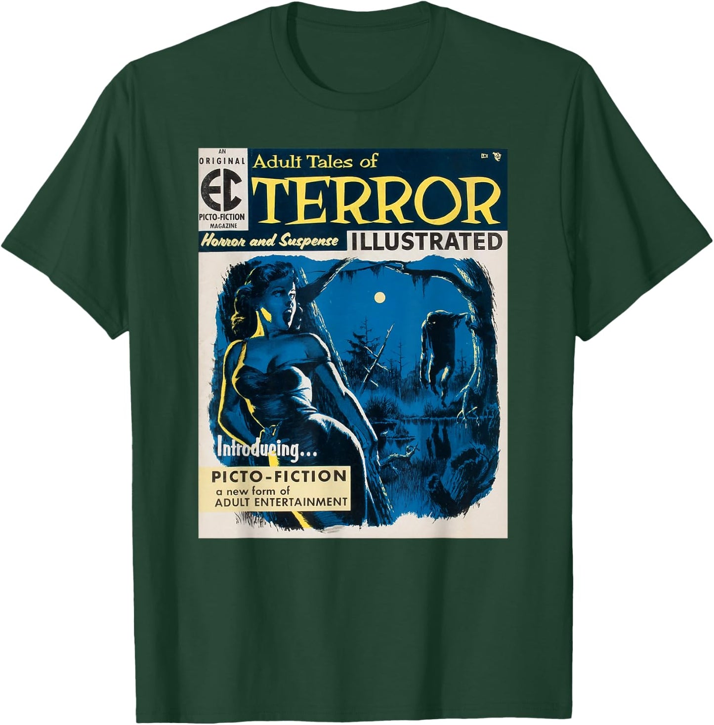 Horror Movie Vintage Pinup Girl Halloween Monster Sexy Art T-Shirt - T-Shirt | Forest