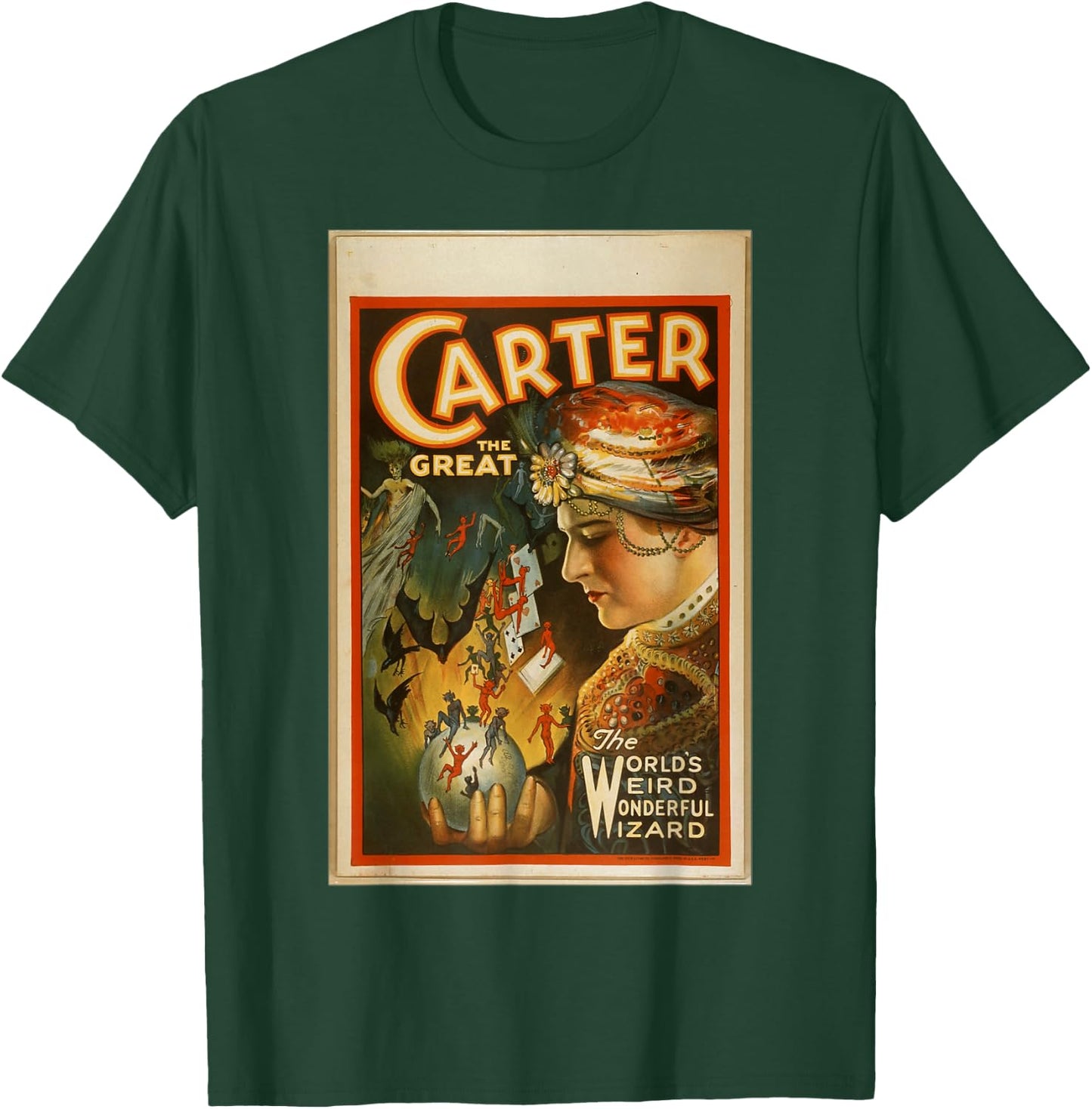Carter The Great The World's Weird Wonderful Wizard T-Shirt - T-Shirt | Forest