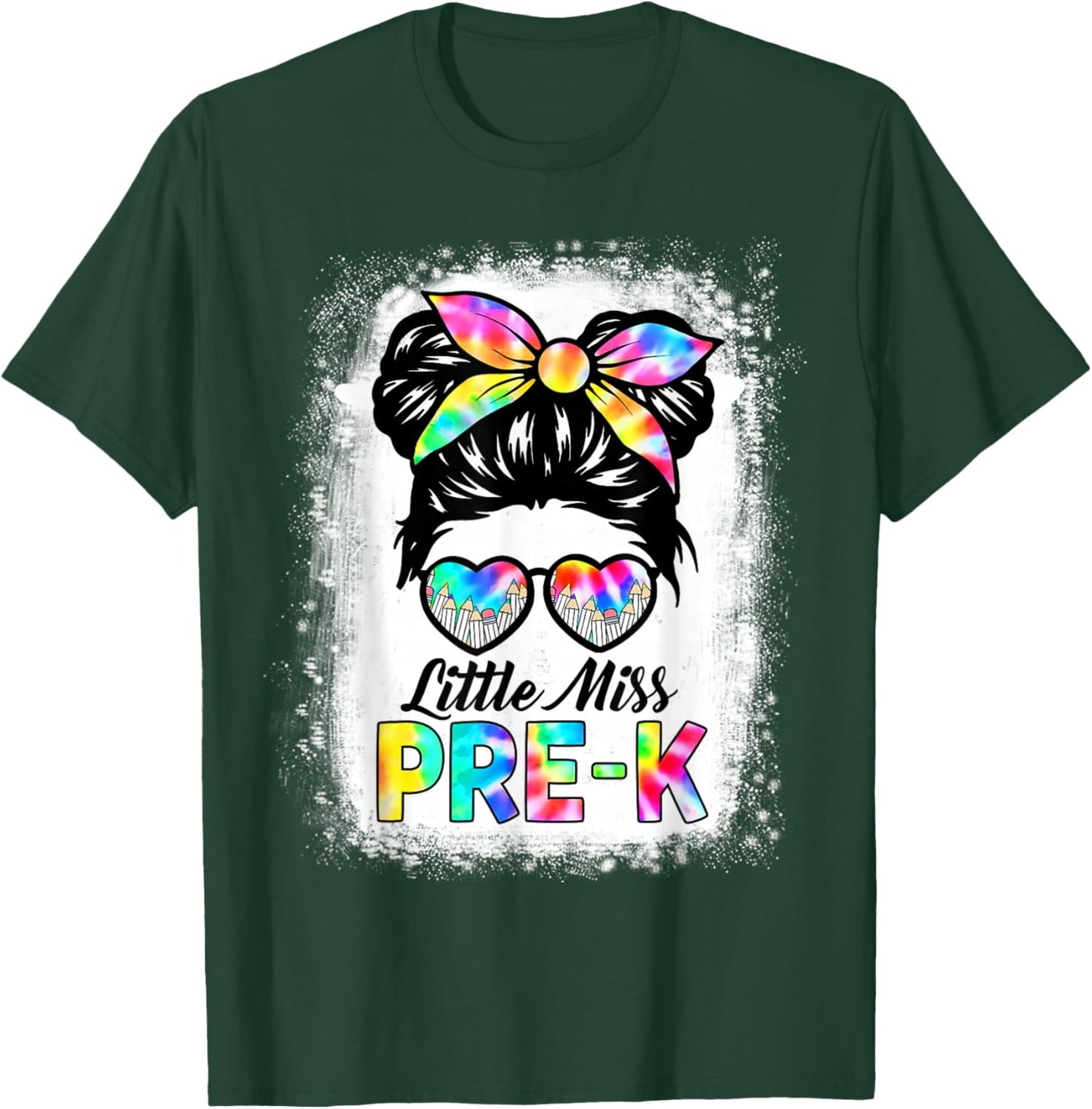 Girls PRE-K Preschool Back To School Cute Little Miss Pre-k T-Shirt - T-Shirt | Forest