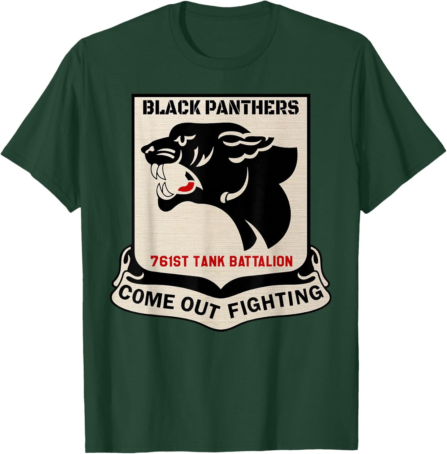 WW2 USA 761st Tank Battalion African American Black Panthers T-Shirt - T-Shirt | Forest