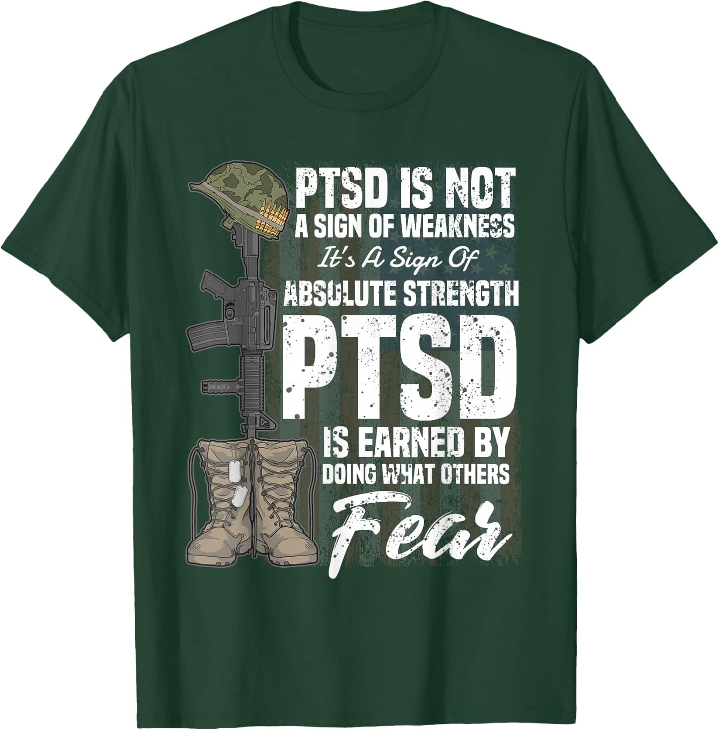 PTSD Awareness Gifts Psychical Wounds Search T-Shirt - T-Shirt | Forest