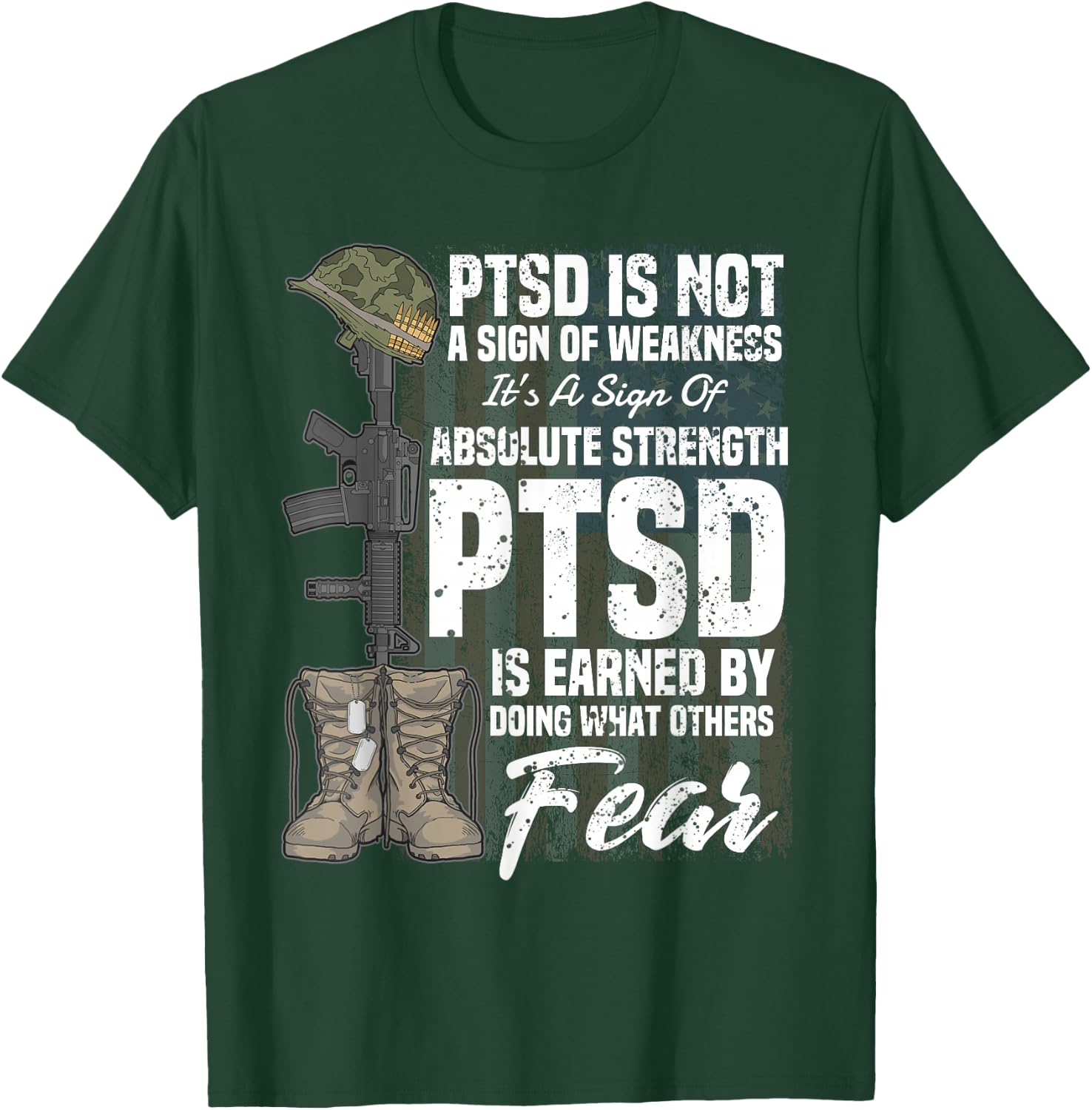PTSD Awareness Gifts Psychical Wounds Search T-Shirt - T-Shirt | Forest