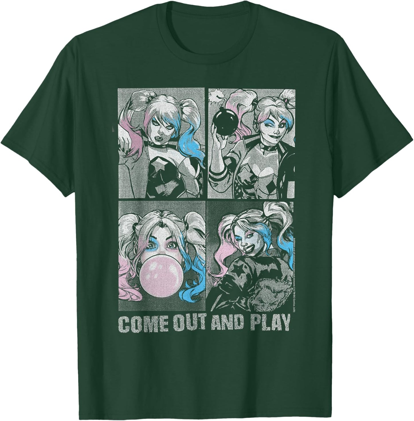 DC Comics Batman Harley Quinn Come Play C1 T-Shirt - T-Shirt | Forest